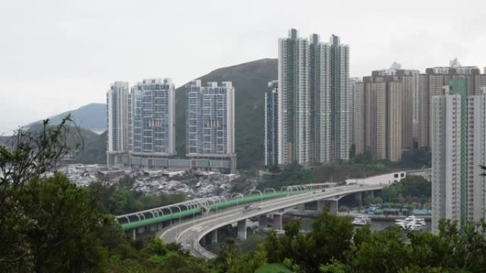 鸭脷洲香港仔大桥铁路隧道交通时间流逝
