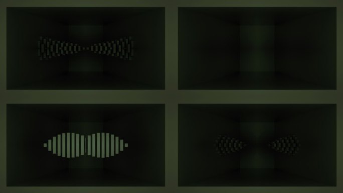 【裸眼3D】墨绿高端律动矩阵视觉艺术空间