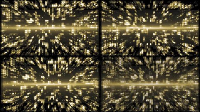 马赛克灯光显示模糊，彩色正方形，抽象像素化网格背景，非常适合技术，科学，商业，广告，空间，互联网，数