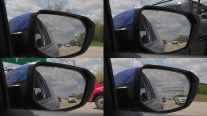 汽车在高速公路上行驶的镜子版本2