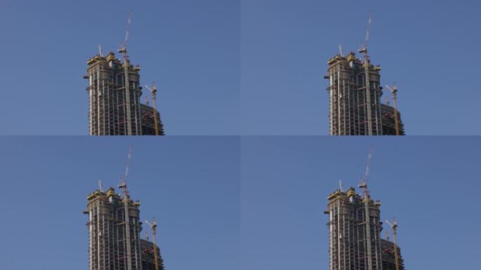 迪拜。2020年12月12日阿拉伯联合酋长国。正在建设中的高层建筑。
