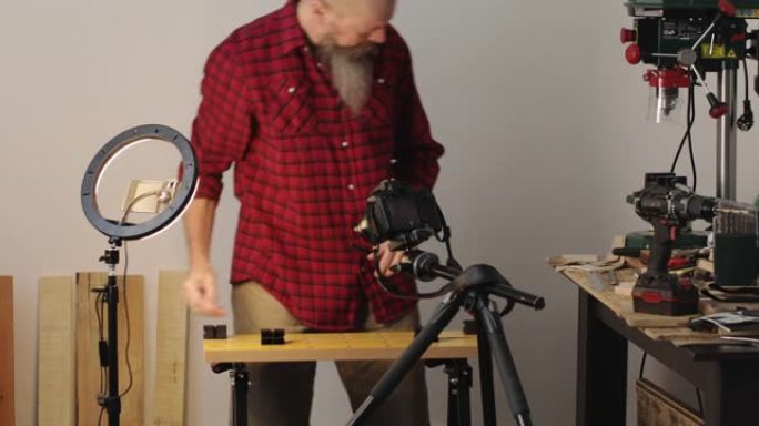 DIY木制品vlogging设置设备