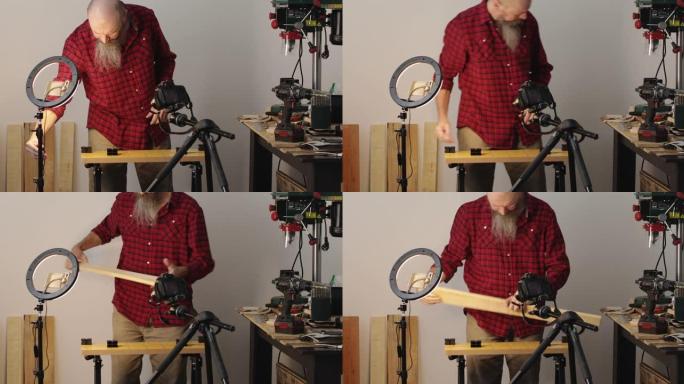 DIY木制品vlogging设置设备