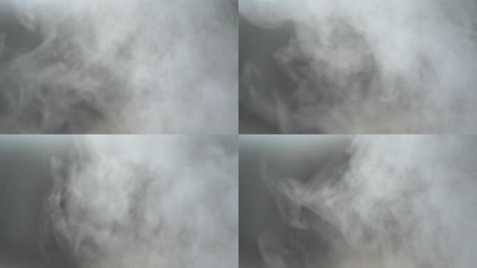 雾烟雾水液体蒸汽背景下，加湿器将水分添加到干燥空气特写中。
