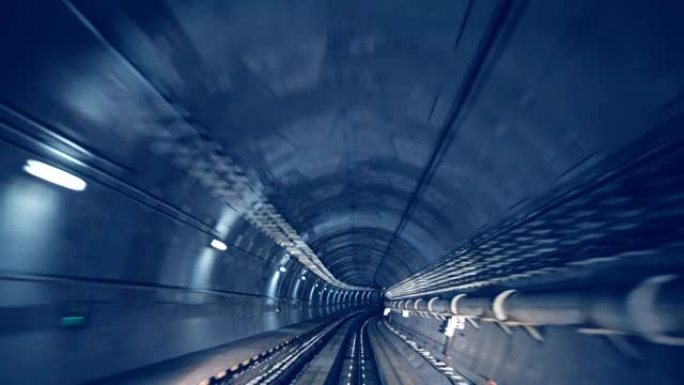 铁路隧道中的运动地下铁城铁地下通道时空穿