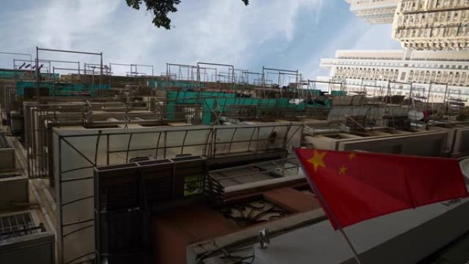 南京城市公寓楼建设正面景观慢动作全景4k中国