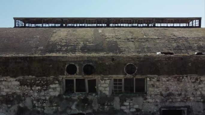 希腊Drapetsona一家废弃化肥厂的鸟瞰图