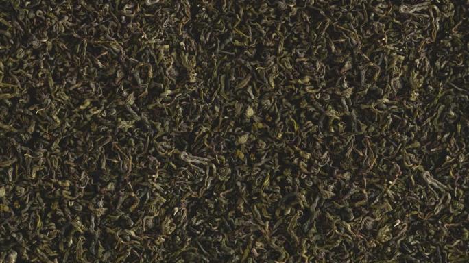 干燥发酵的中国茶叶，旋转