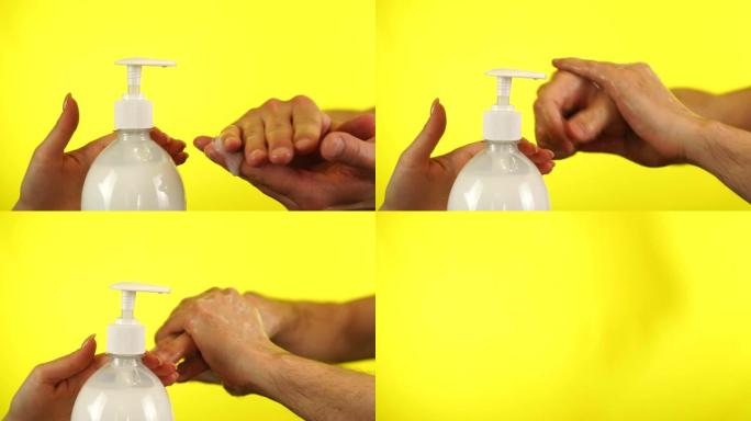 用肥皂洗手温水擦手指经常清洗或使用洗手液凝胶。