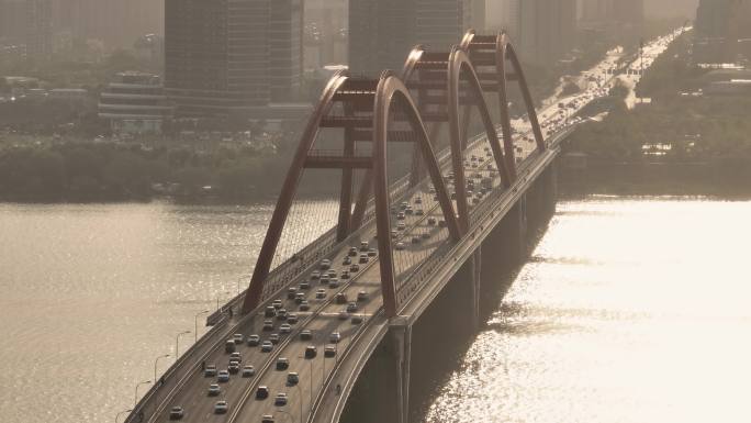 湖南长沙长焦日落福元路大桥