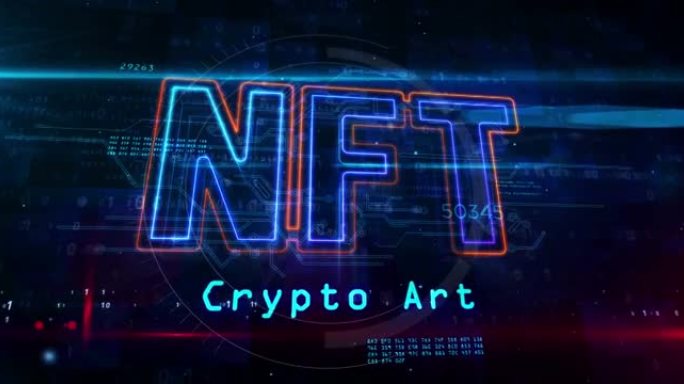 NFT密码艺术符号抽象可循环隧道动画