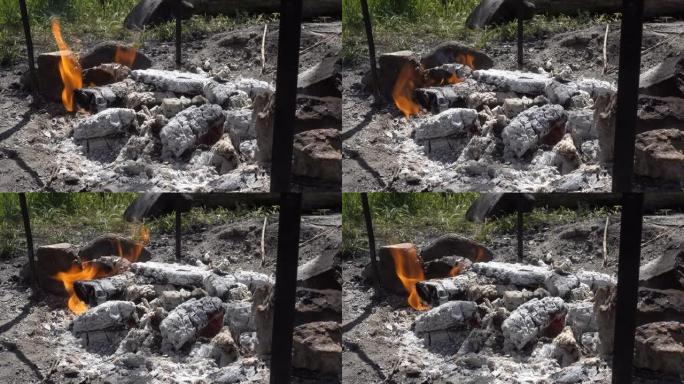 燃烧的大火的4k视图