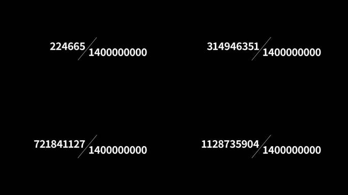 18元十四亿14亿数字增涨人口动画透明