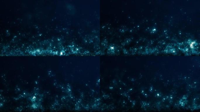 概念深海荧光照明微生物颗粒，用于可持续的微生物燃料和能源