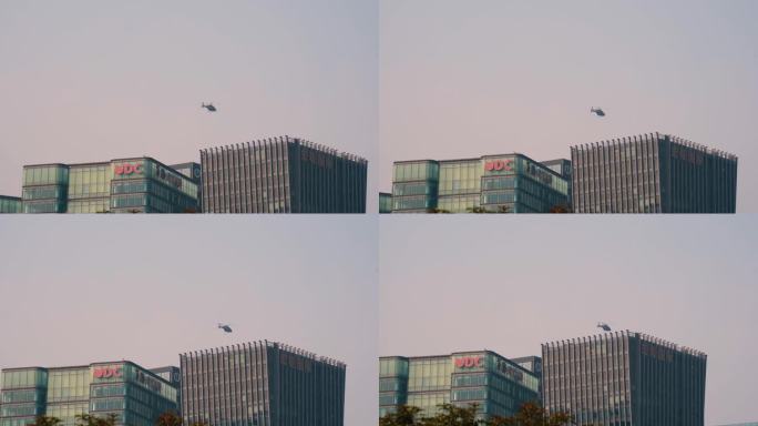 杭州市民中心直升机降落