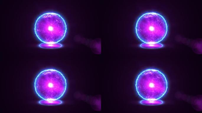 无缝辉光能量球动力球循环动画