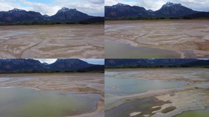 Forggensee at low water，Schwangau，ostallg ä u，巴伐利亚