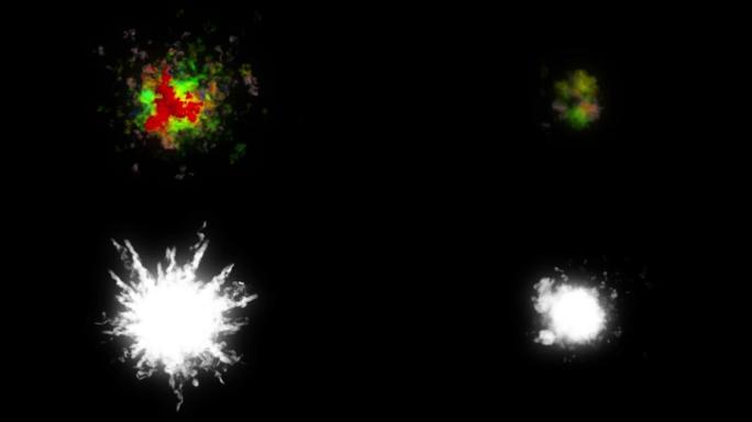彩色粉末粉尘爆炸，亮度哑光4K