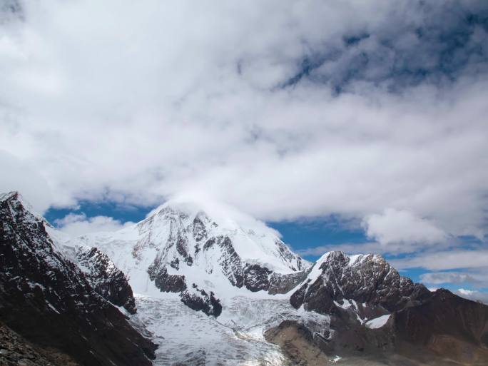 延时空镜 高原气候高原天气高海拔雪山延时