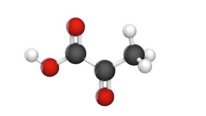 丙酮酸 (C3H4O3)。无缝循环。