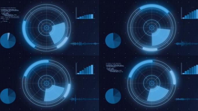 网格上的范围扫描、统计记录和数据处理动画