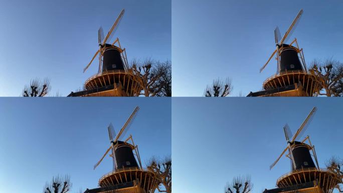 windmill de Windhond是Woerden市的历史特色。它建于1755年。如今，工厂维