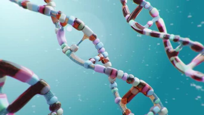 DNA序列。遗传基因学研究生物医药科学生