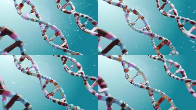 DNA序列。遗传基因学研究生物医药科学生