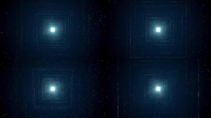 运动飞行数字隧道技术隧道与矩阵二进制代码粒子加密货币挖掘4K