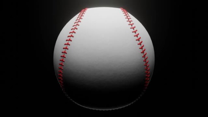 棒球孤立在黑色背景上。