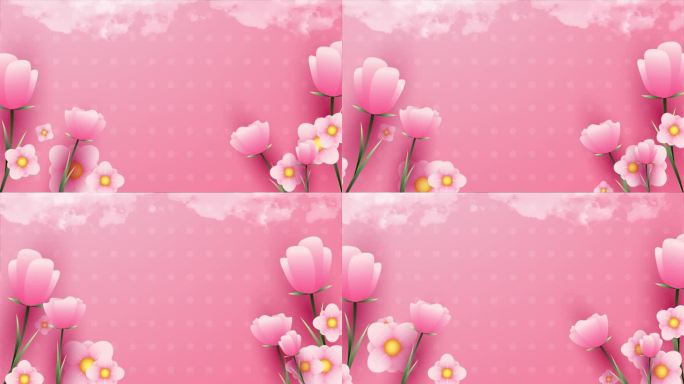 粉红鲜花动态背景