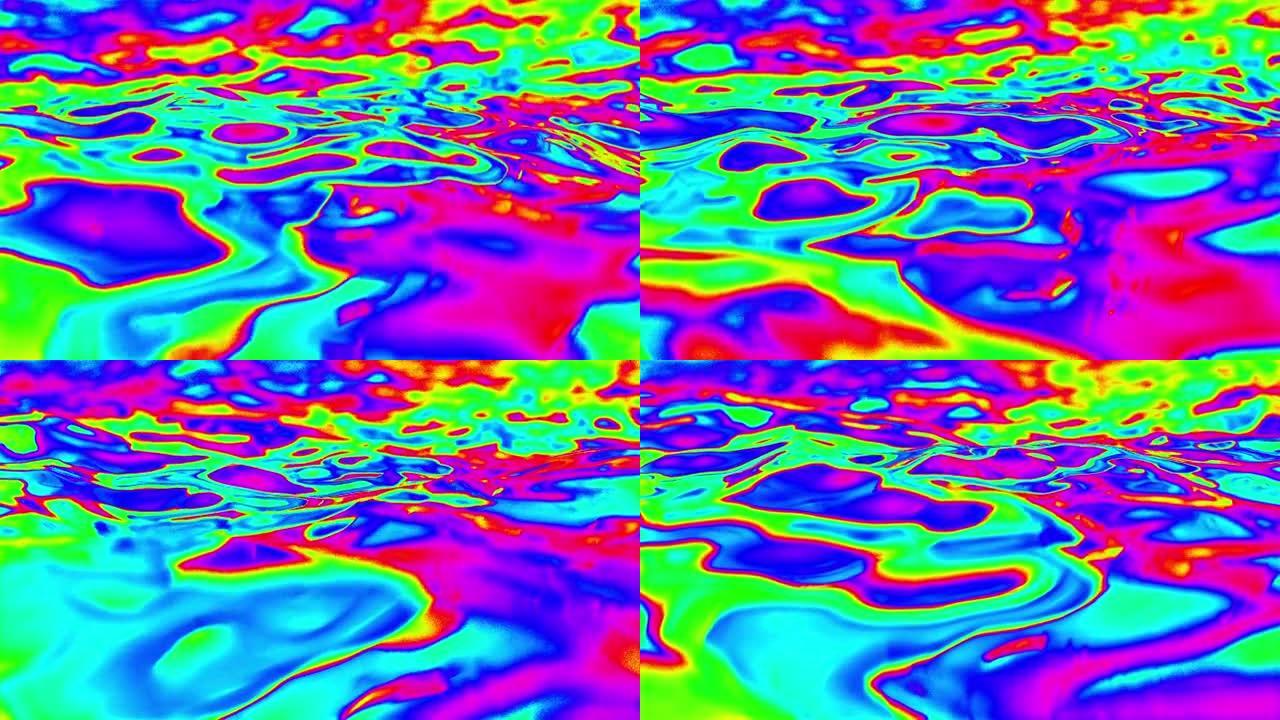 酸性RGB水。液体背景