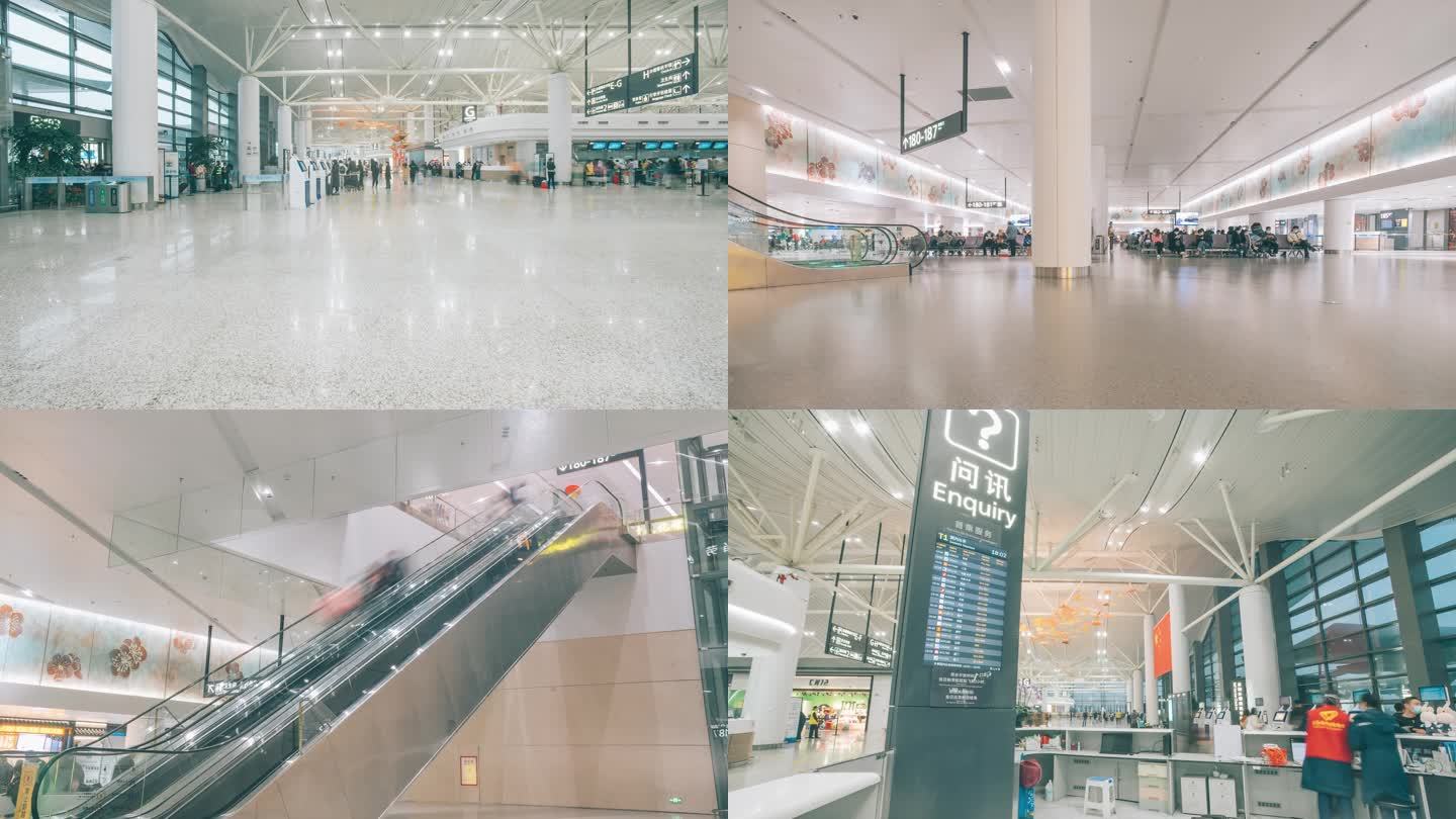 南京禄口机场旅客人流延时摄影