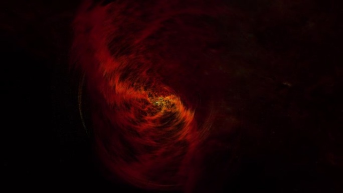 太空飞行飞往太空中的外星星云。抽象空间探索到神秘的辉光红星云。永恒的星系。4K 3D插图太空旅行在黑