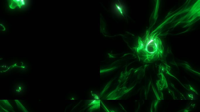 绿色魔法能量漩涡带通道