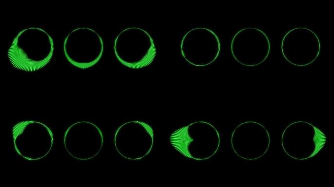 音频频谱圈音频可视化器运动图形