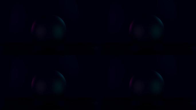 4k循环动画发光霓虹灯颜色光球，激光表演