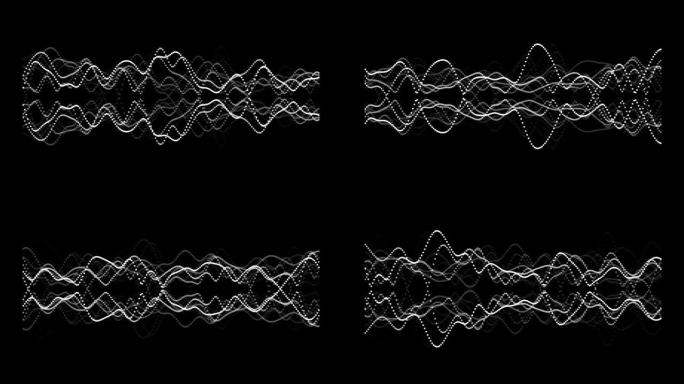 声波音频信号波动黑白