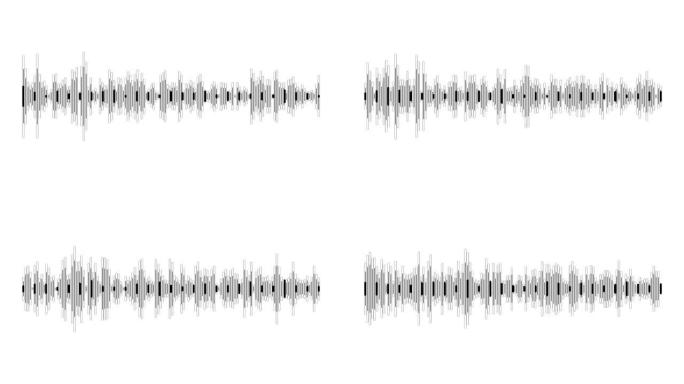 声波音频信号线条跳动弹跳