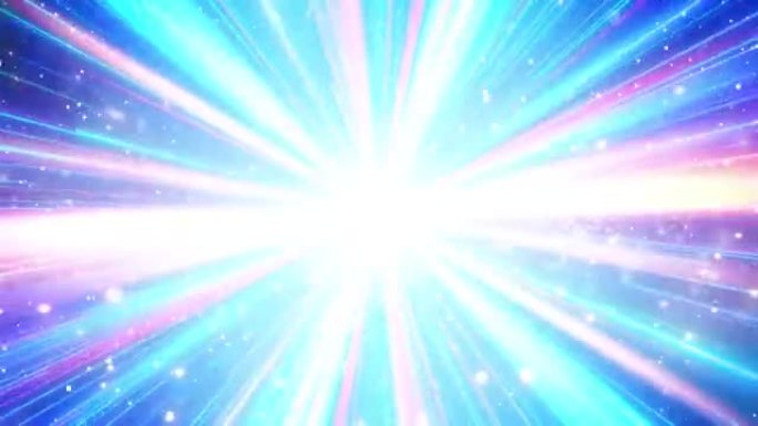 背景视频，从中心扩散的激光束，粒子