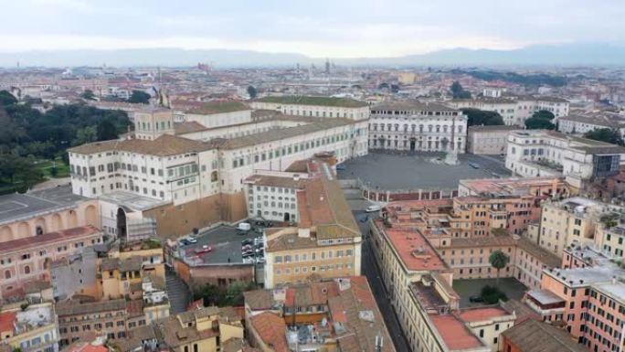 意大利罗马奎里纳尔宫的鸟瞰图