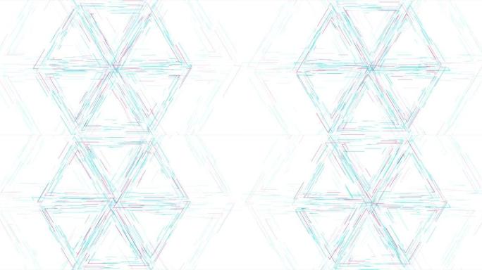 六边形线性形状抽象未来技术运动背景