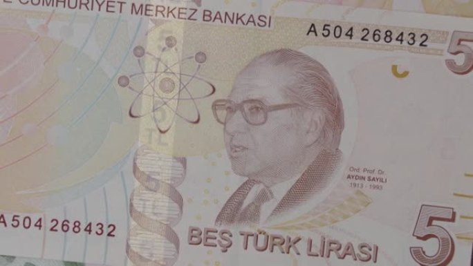 著名的科学史学家艾丁·萨利肖像来自土耳其5里拉钞票