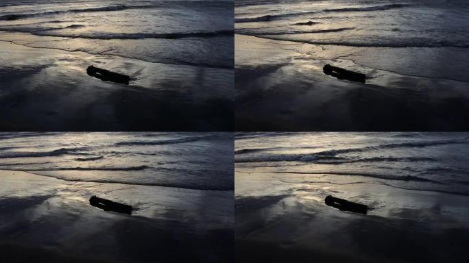 巴厘岛matahari terbit海滩标签的黄昏镜头