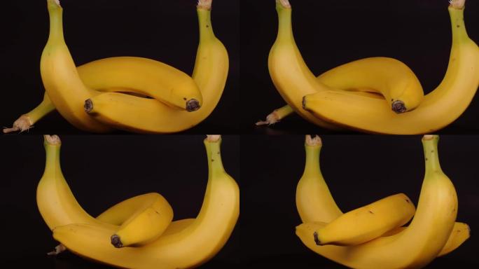 黑底三根香蕉，秩序混乱。