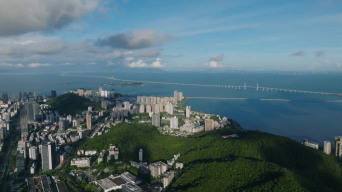 珠海香洲吉大片区  港珠澳大桥 航拍