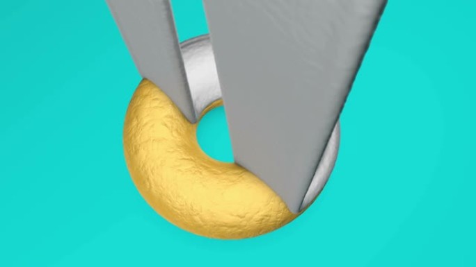 上釉甜甜圈的3d动画。