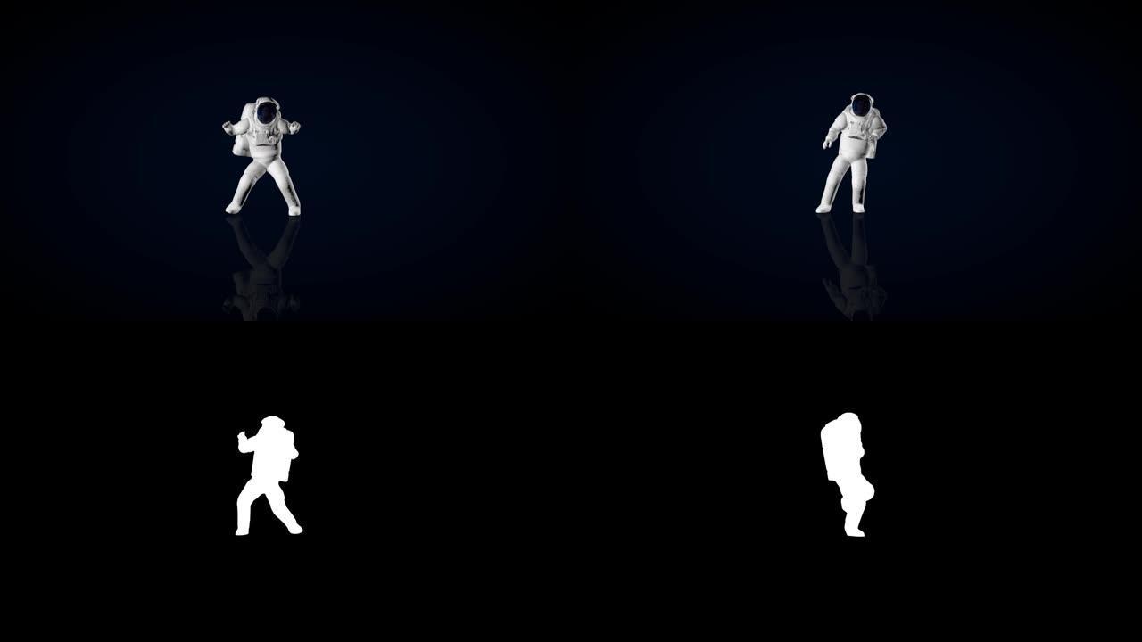 宇航员跳舞无缝循环，亮度哑光