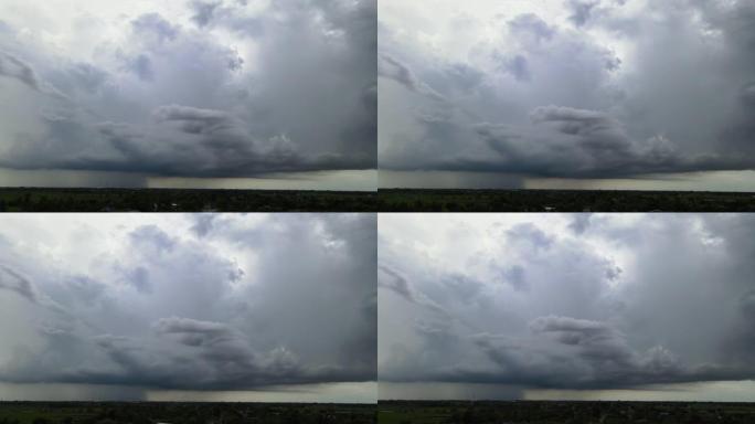 雨时间流逝的暴风云