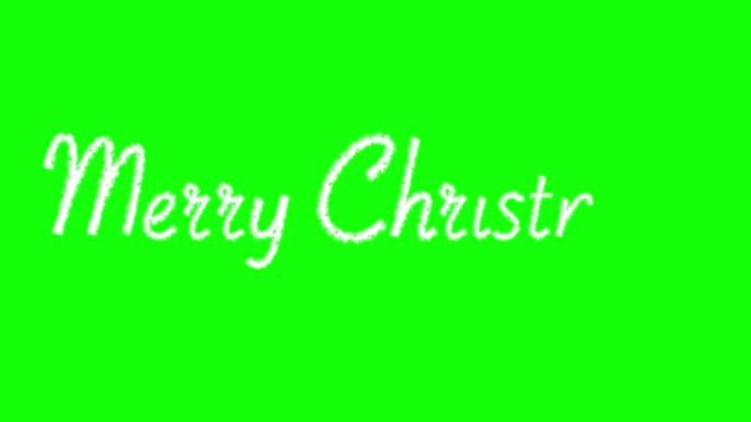 圣诞快乐文字动画。4k绿屏。